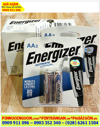 COMBO 1hộp (6vỉ=12viên) Pin Lithium AA 1.5v Energizer L91-BP2, Xuất xứ SIngapore _Giá chỉ 659.000đ/HỘP